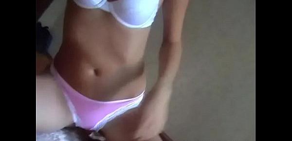  Filming his stunning girlfriend totally undressed and horny